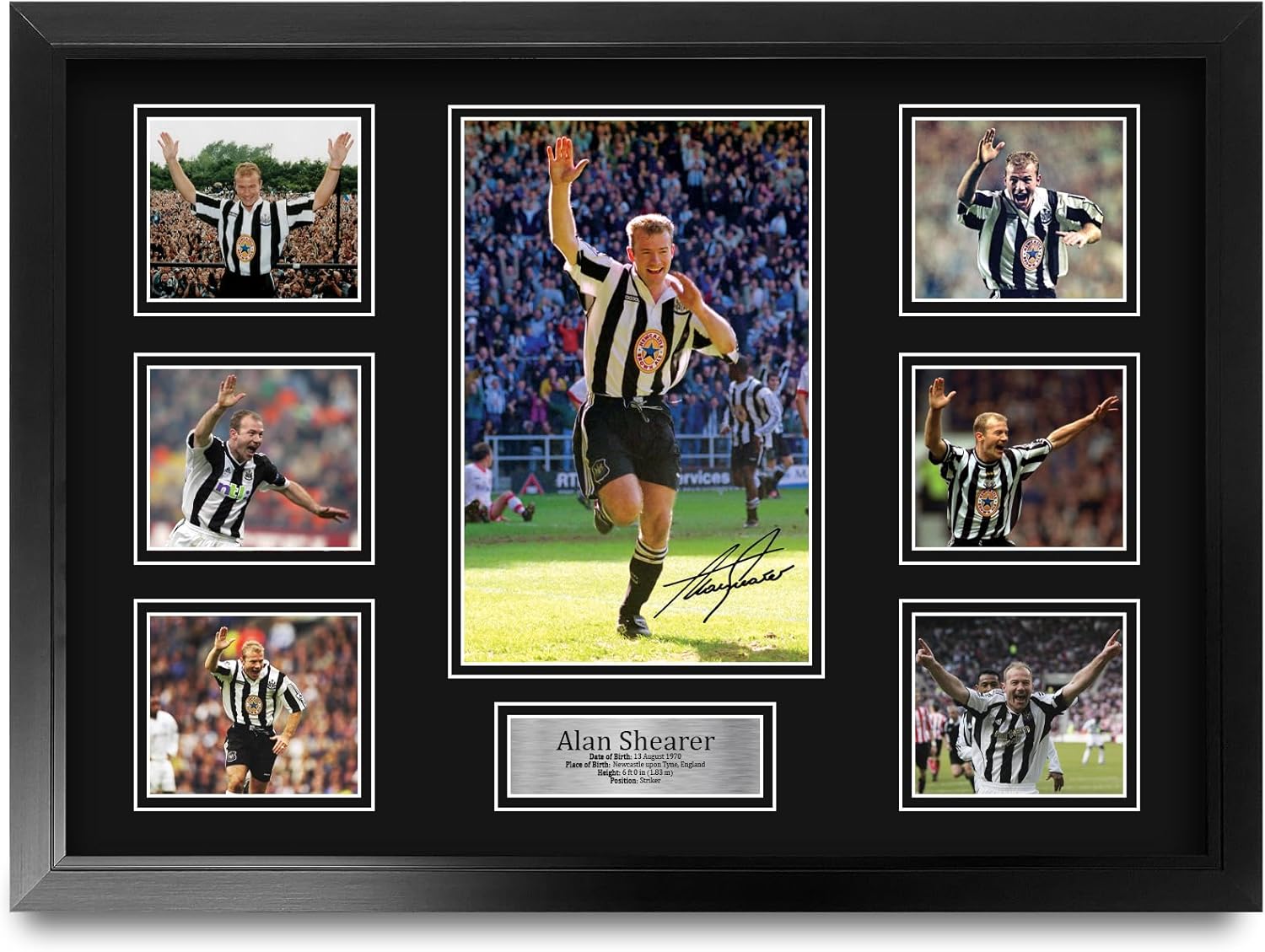 HWC Trading Alan Shearer Printed Memorabilia Signed Autograph Photograph Display for Soccer Fans and Supporters - A2 Framed