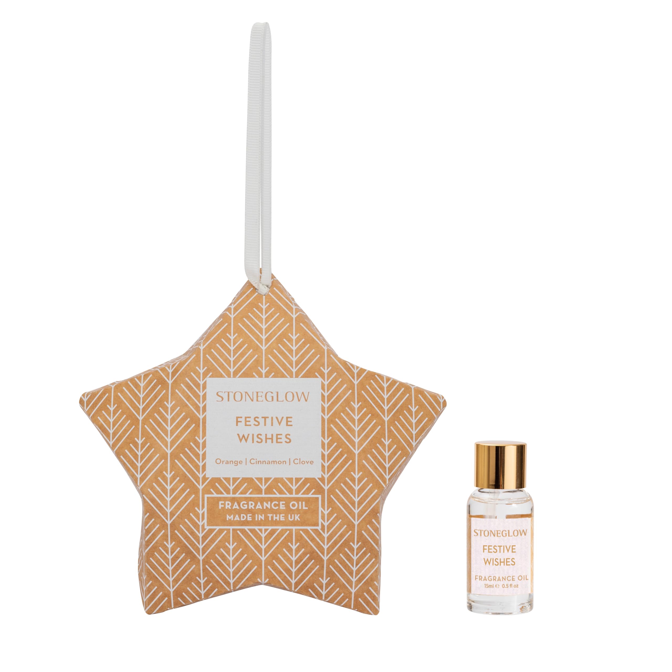 Stoneglow Gold Seasonal - Festive Wishes (Orange, Cinnamon & Clove) - Fragrance Bottle (Star)
