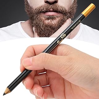 Lápis de barba, enchimento profissional de lápis de barba, ferramenta de modelagem de delineador de lápis de barba doméstica, kit de cuidados ferramenta de rastreamento (preto)