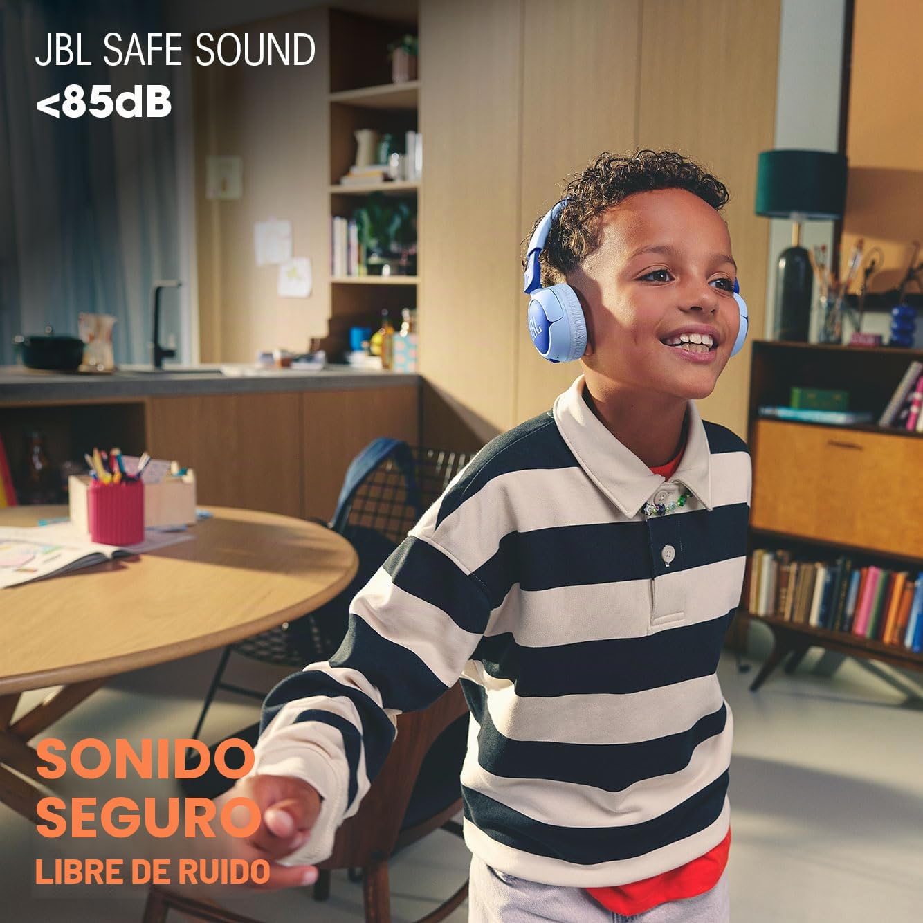 JBL Junior 320 BT, Auriculares supraaurales e inalámbricos para niños, Bluetooth, micrófono, Safe Sound, volúmen hasta 85 dB, 50 hrs de batería, Set de Pegatinas, diseño Plegable, Verde