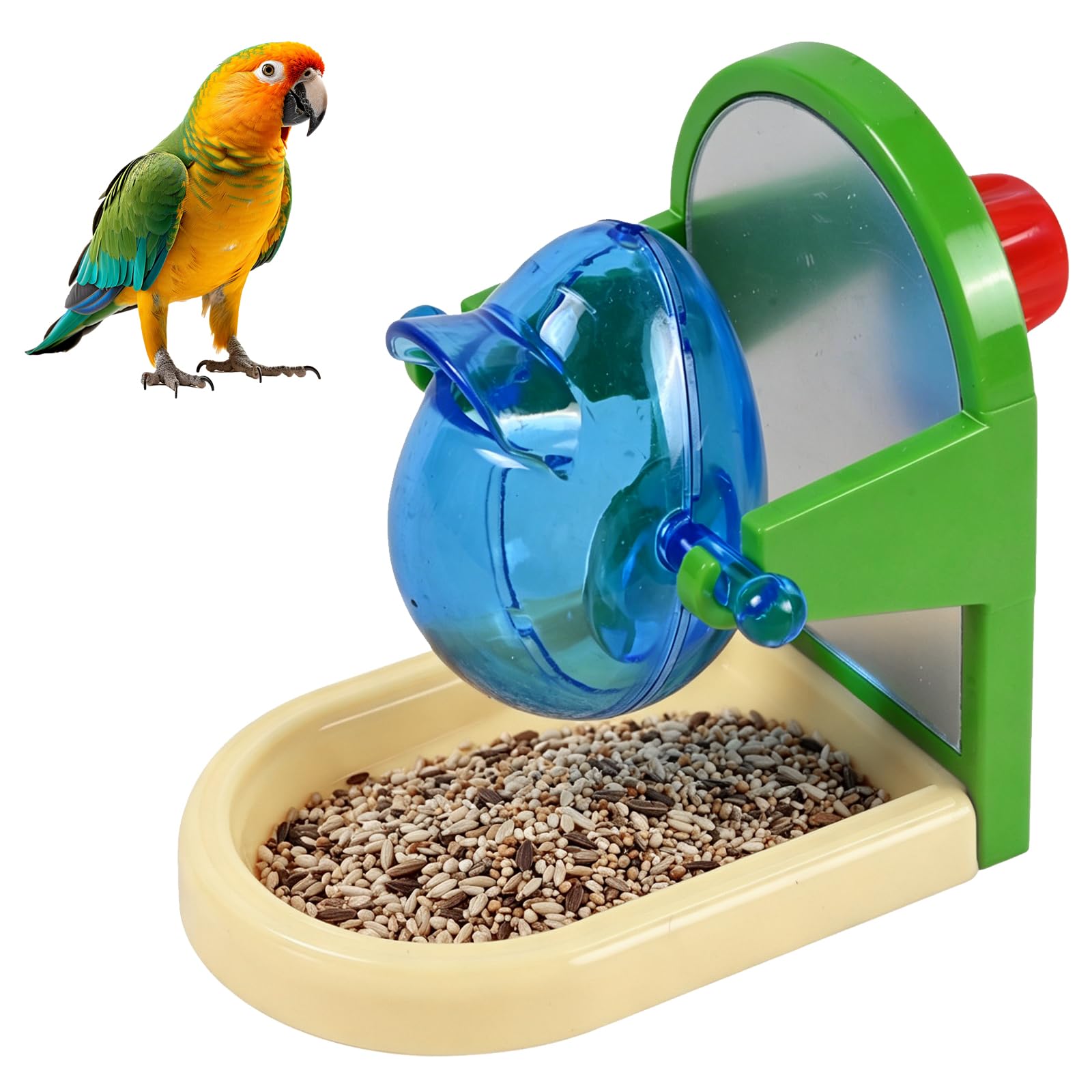 Merzio Interactive Rat Toys and Hamster Enrichment Puzzle, Durable Foraging Dispenser for Small Animals, Essential Rat Cage Accessories for Gerbil, Ferret and Guinea Pig