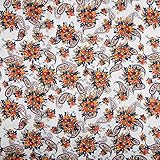 PINSOLA Tela viscosa por metros, tela de moda, tela viscosa, tela para blusas, 100 % viscosa, estampado de cachemira, 1 unidad = 0,5 m