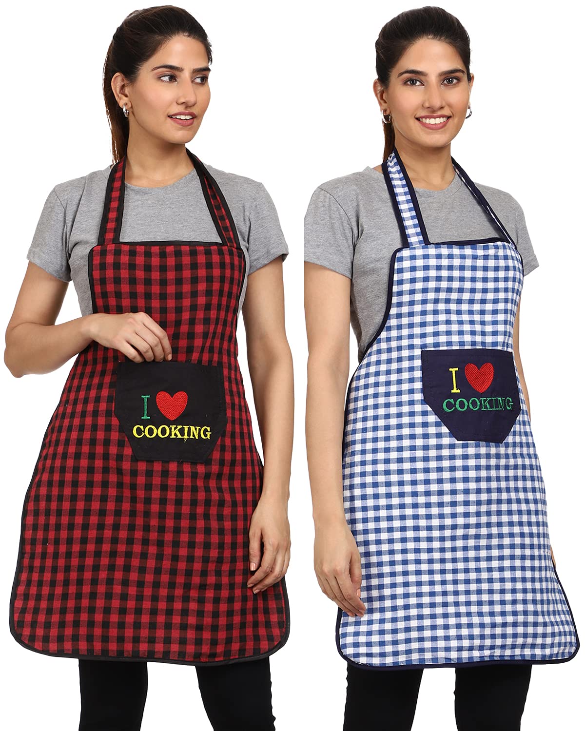 See full amazon price history chart for JMi Cotton Checkered Design Waterproof Apron with Multipurpose Front Large Embroidered Pocket Pack of 2 (RED BLUE) JMi Cotton Checkered Design Waterproof Apron with Multipurpose Front Large Embroidered Pocket Pack of 2 (RED BLUE) (B097617KPQ) Amazon Price History, Amazon Price Tracker