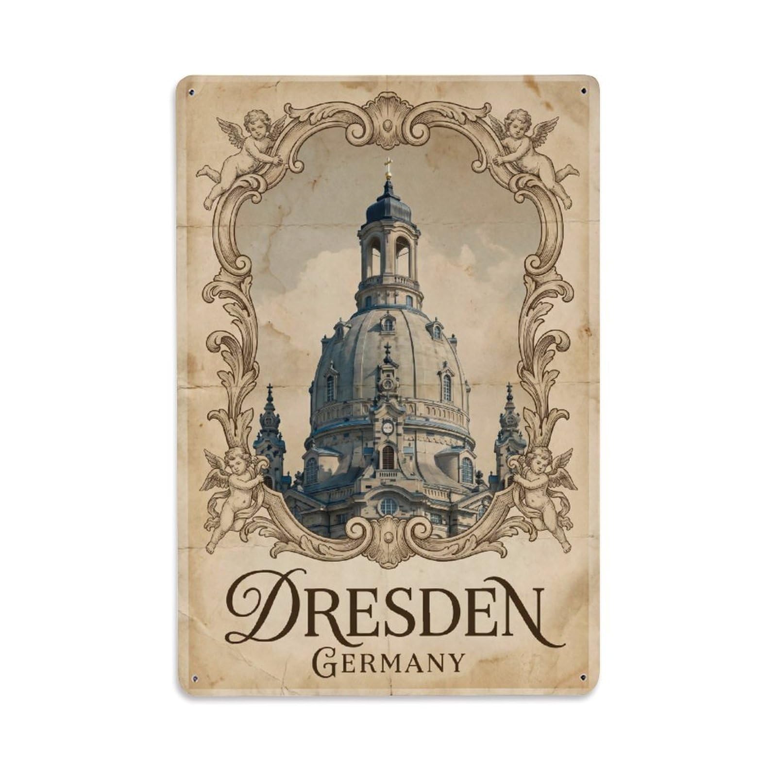 Travel Germany Dresden Retro Metal Tin Sign