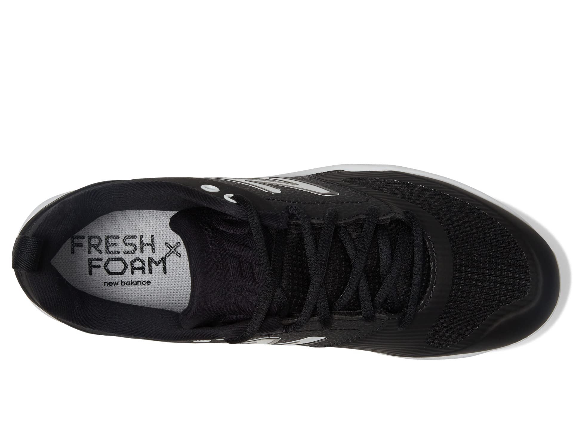 New Balance Women's Fresh Foam Velo V3 Softball Shoe, Black/White, 10.5