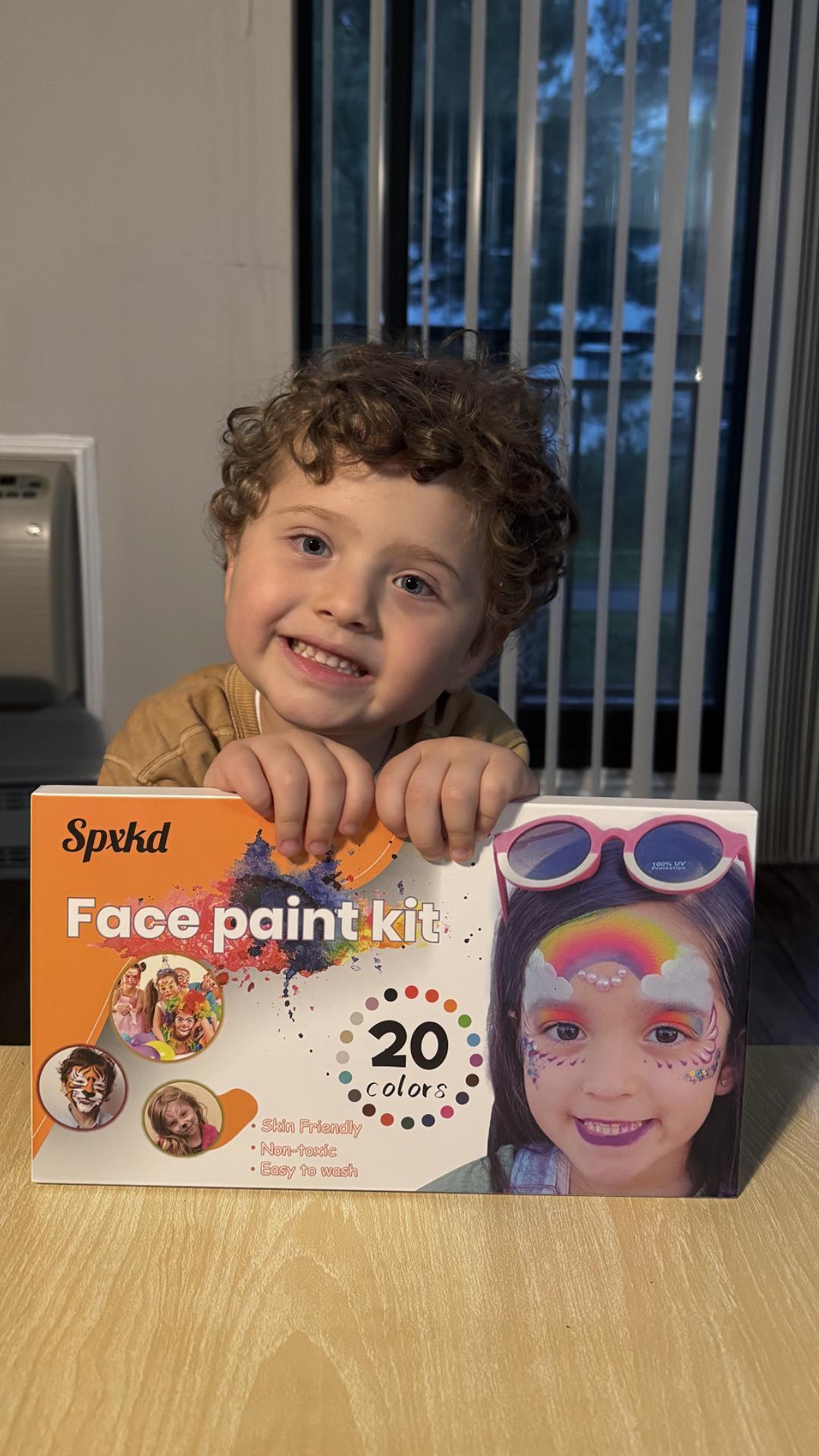 Amazon.com: Face Painting Kit for Kids 20 Water Based Non-Toxic