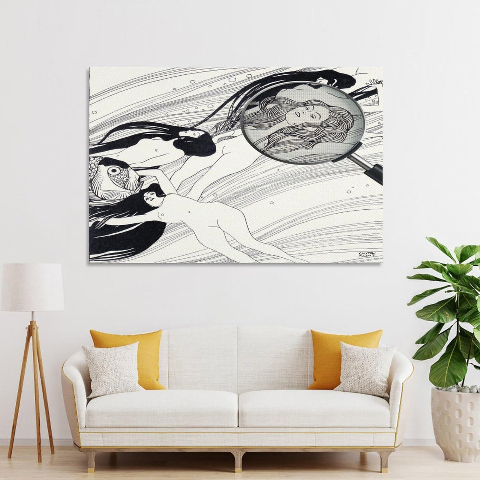 Amazon.co.jp: グスタフ・クリムト作「魚の血」ウォールアート