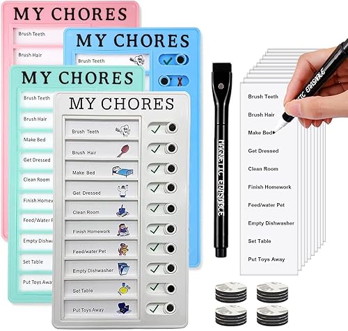 Tabla de tareas para niños Mis tareas tabla de rutina-4PC