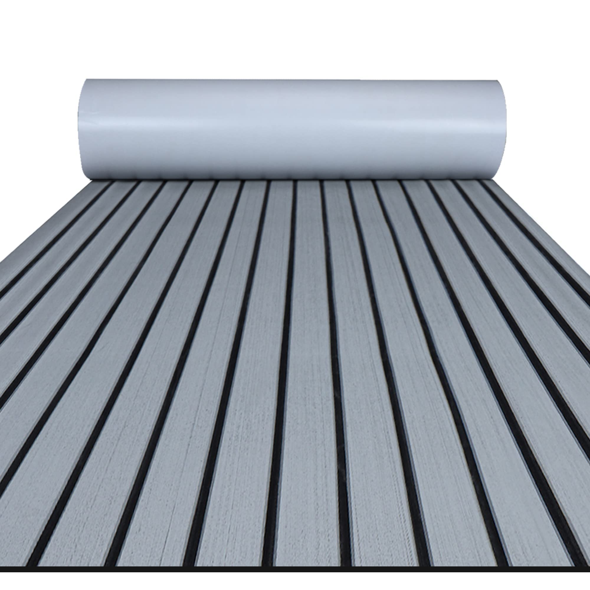 EVA Foam Teak Vloer Decking Sheet, EVA Faux Teak Decking Sheet Lijm Boot Vloermat Antislip Bruin Marine Yacht Pad 90x240cm(Goud zwart