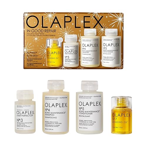 Olaplex In Good Repair Kit para el cabello No. 3, 4, 5, 7, Set de champú y acondicionador, hidrata y controla el encrespamiento (72H), aceite de