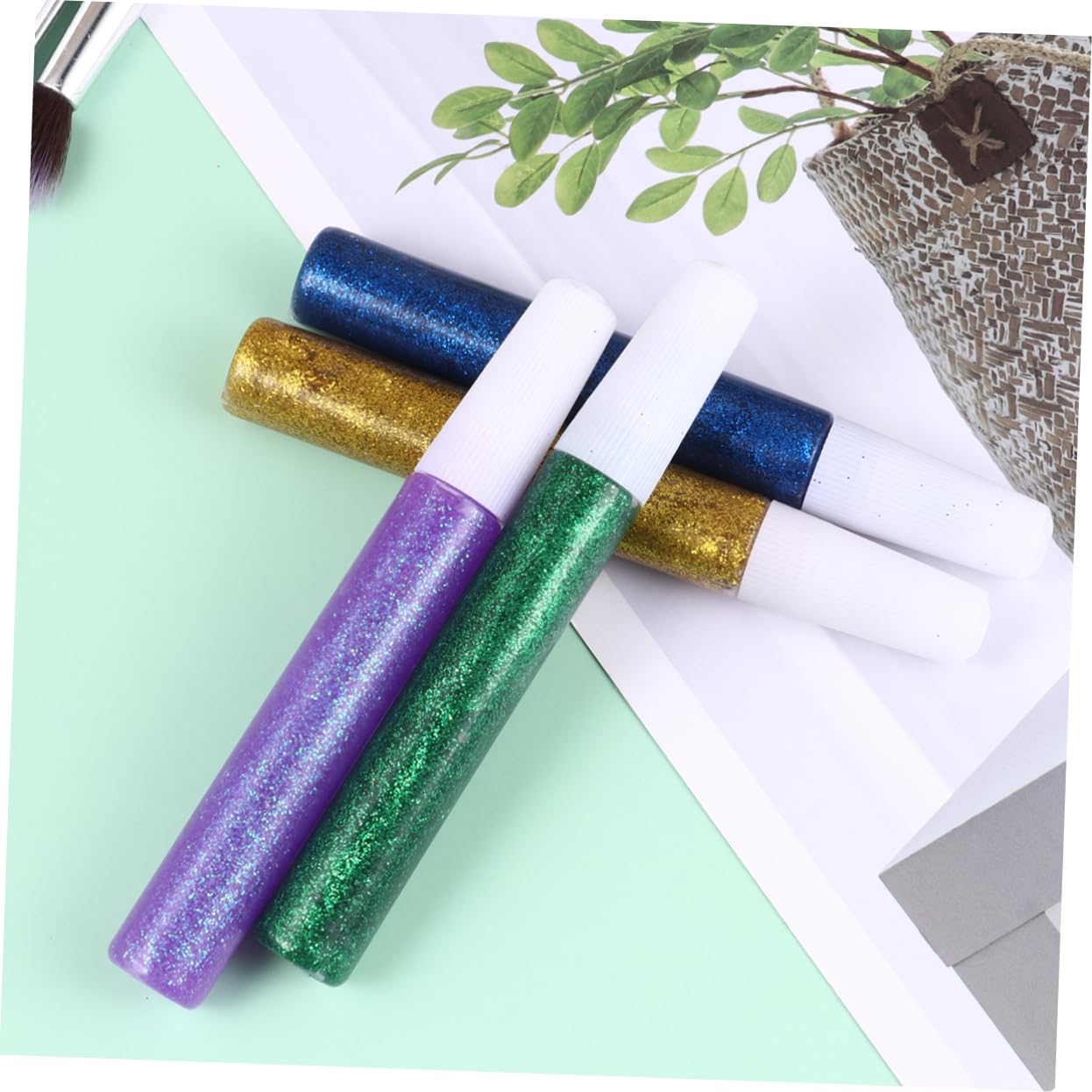 Operitacx Stylo à Colle Scintillant 50 Pièces pour Loisirs Créatifs et Activités DIY Couleur Aléatoire