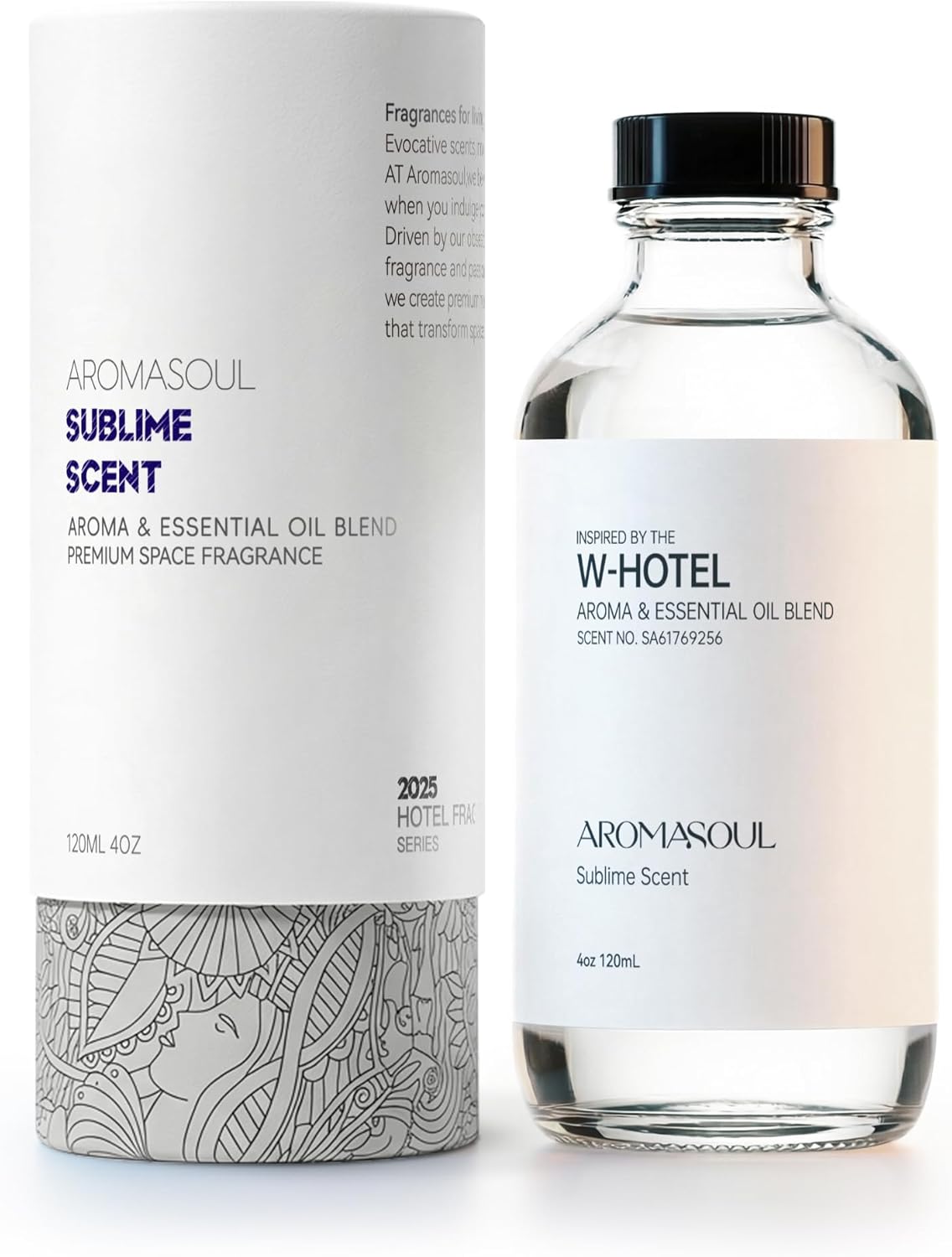 Hotel Diffuser Oil Inspired by W-Hotel Scent - Premium Fragrance Oil for Ultrasonic and Waterless Diffuser - 120 mL, 4 fl oz