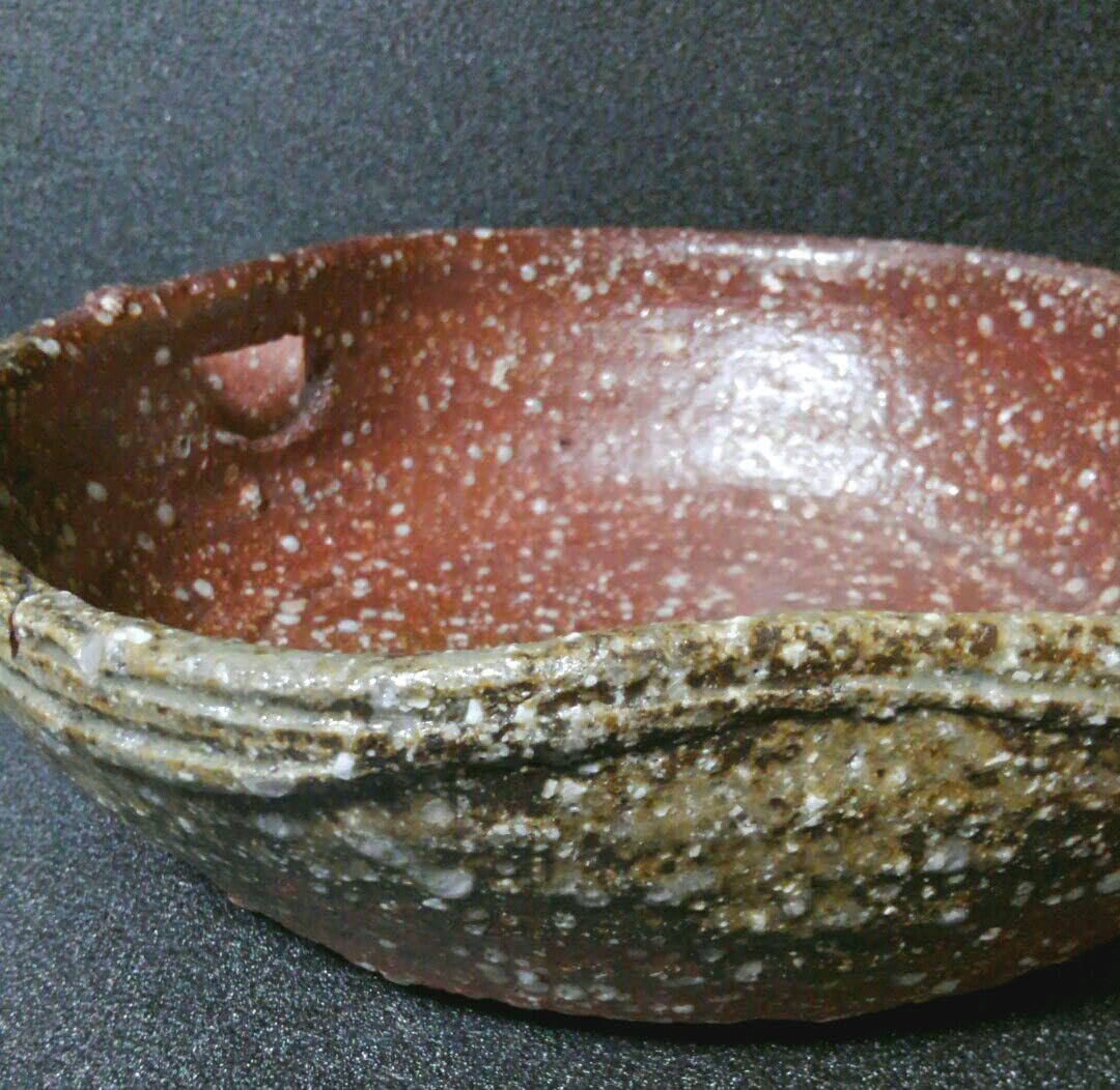 信楽焼　名工　高橋楽斎作　本人作　信楽　片口鉢　共箱　栞付　菓子器　茶道具　茶器 信楽焼 名工 高橋楽斎作 本人作 信楽 片口鉢 共箱 栞付 菓子