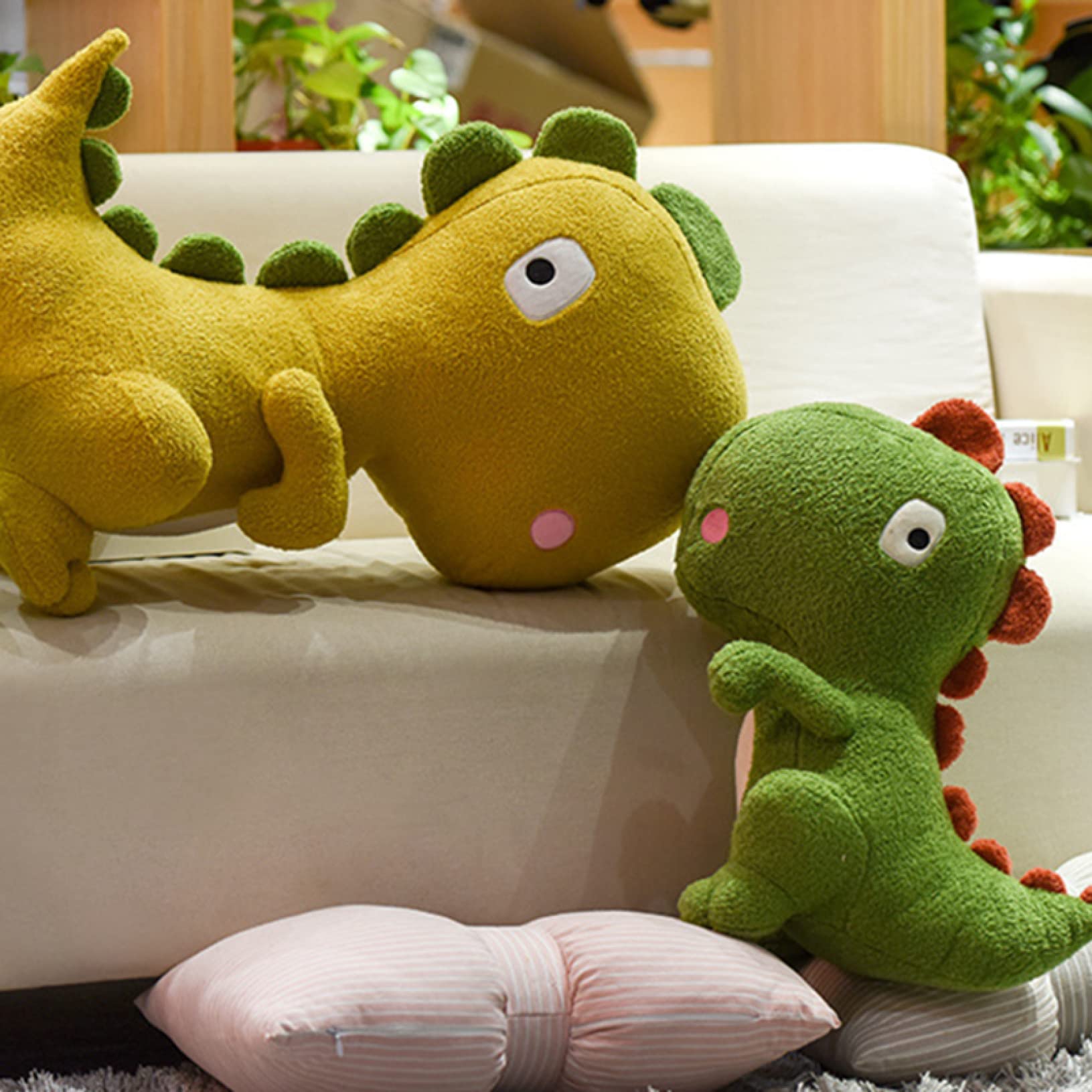 Amazon.co.jp: [ハウスXIN] きょうりゅう ぬいぐるみ 黄 65cm 恐竜