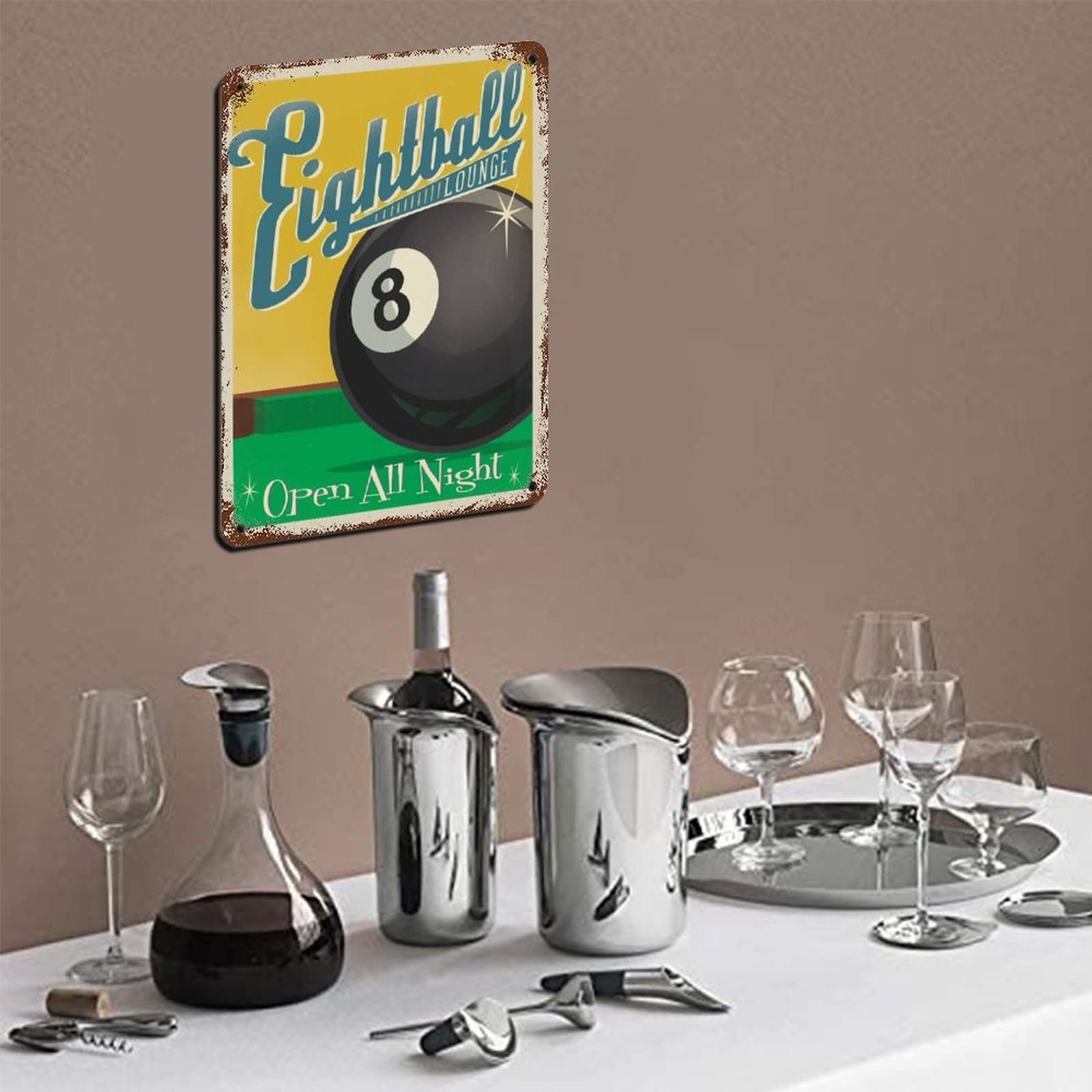 Targa in metallo con scritta in lingua inglese Hello Home Décor, in alluminio, per dormitorio in cabina, per esterni, sculture, poster artistico, regalo per la casa, 30,5 x 45,7 cm