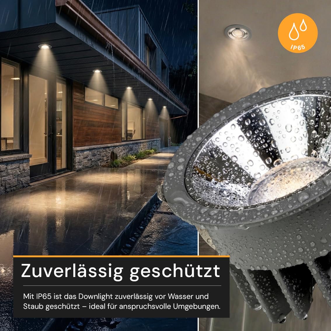 Einbaustrahler LED 24W 4 Stück - LED Modul 230V, Einbauleuchte CCT für Decke, 2700K 4500K 6500K einstellbar, 1750lm, Ø 131x75mm, 36°, UGR<19, CRI90, IP65, Deckenspot LED-Leuchtmittel