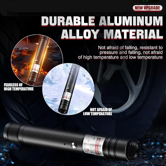 Rechargeable Green Laser Pointer High Power, Long Range Laser Pointer Pen High Power for Astronomy, Architecture, Outdoor Adventures