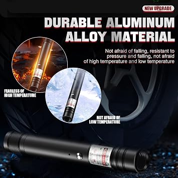 Rechargeable Green Laser Pointer High Power, Long Range Laser Pointer Pen High Power for Astronomy, Architecture, Outdoor Adventures