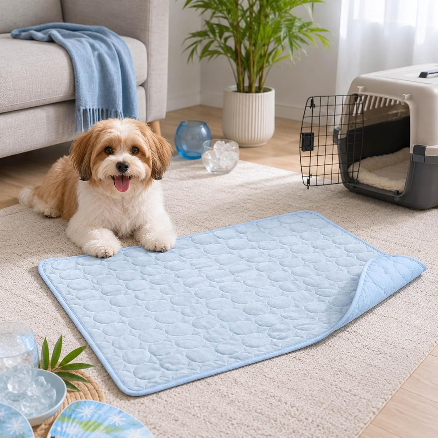 Cooling Mat For Cats Dog Cooling Mat Self Cool Gel Pet Cool Pad Mats For Dogs - Dog Summer Essentials - Great Dogs Cats In Hot Summer Large