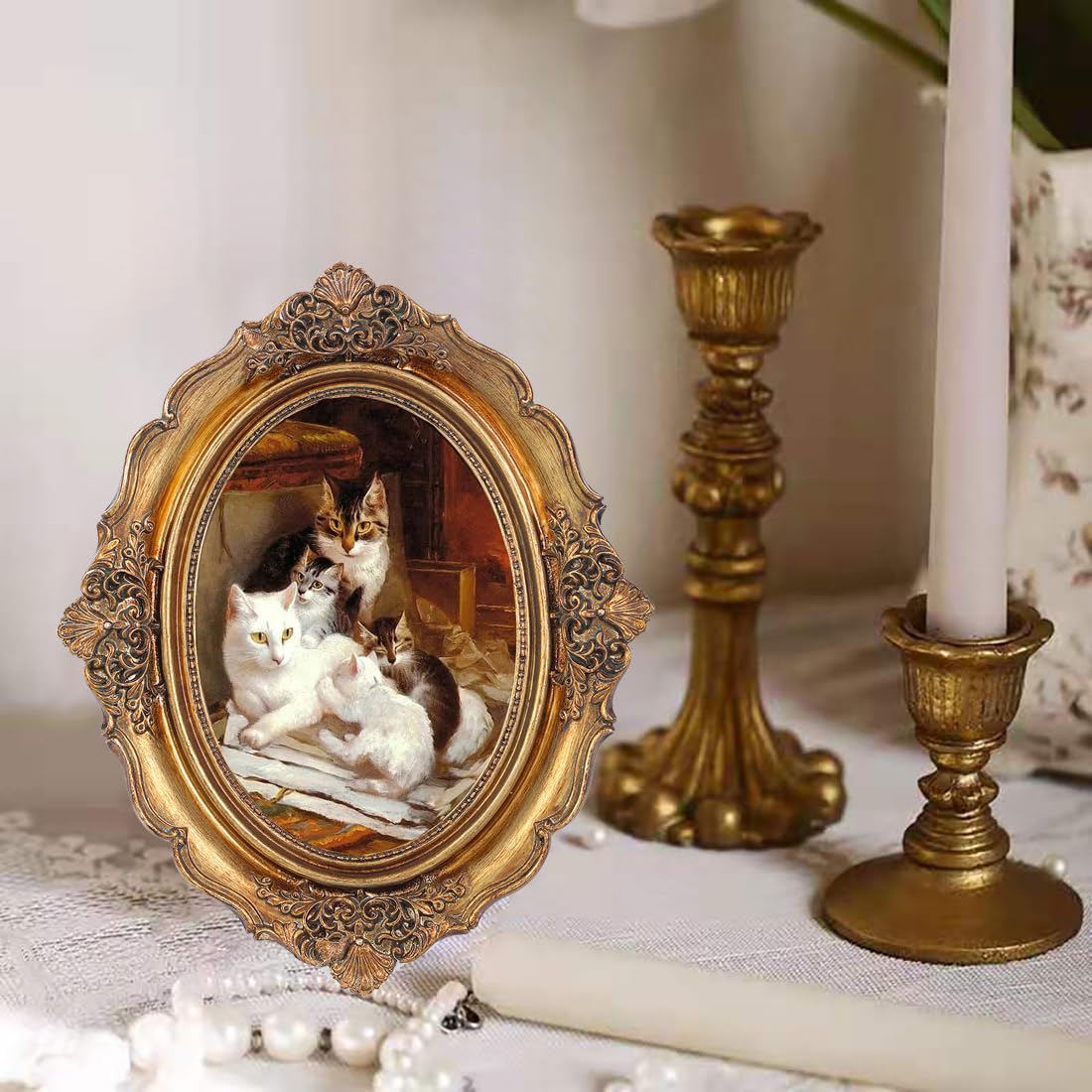 Amazon.com - SIKOO Vintage Picture Frame 5x7 Oval Picture frame