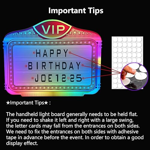 Miniatura 3 de Letrero LED de mano para botellas, presentador de botellas LED, letrero de luces de servicio de botellas con 4 letras y 1 número de juego,