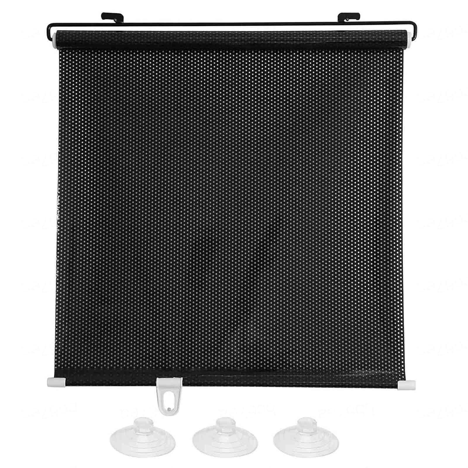 TZYYAO Blackout roller Blind,Suction Cup Sunshade curtain,Temporary Portable Window Cover Curtain,Retractable,No Drilling Roller Blinds,Privacy Blinds,for car,balcony,Black-40×125cm(15.7 * 49.2in)