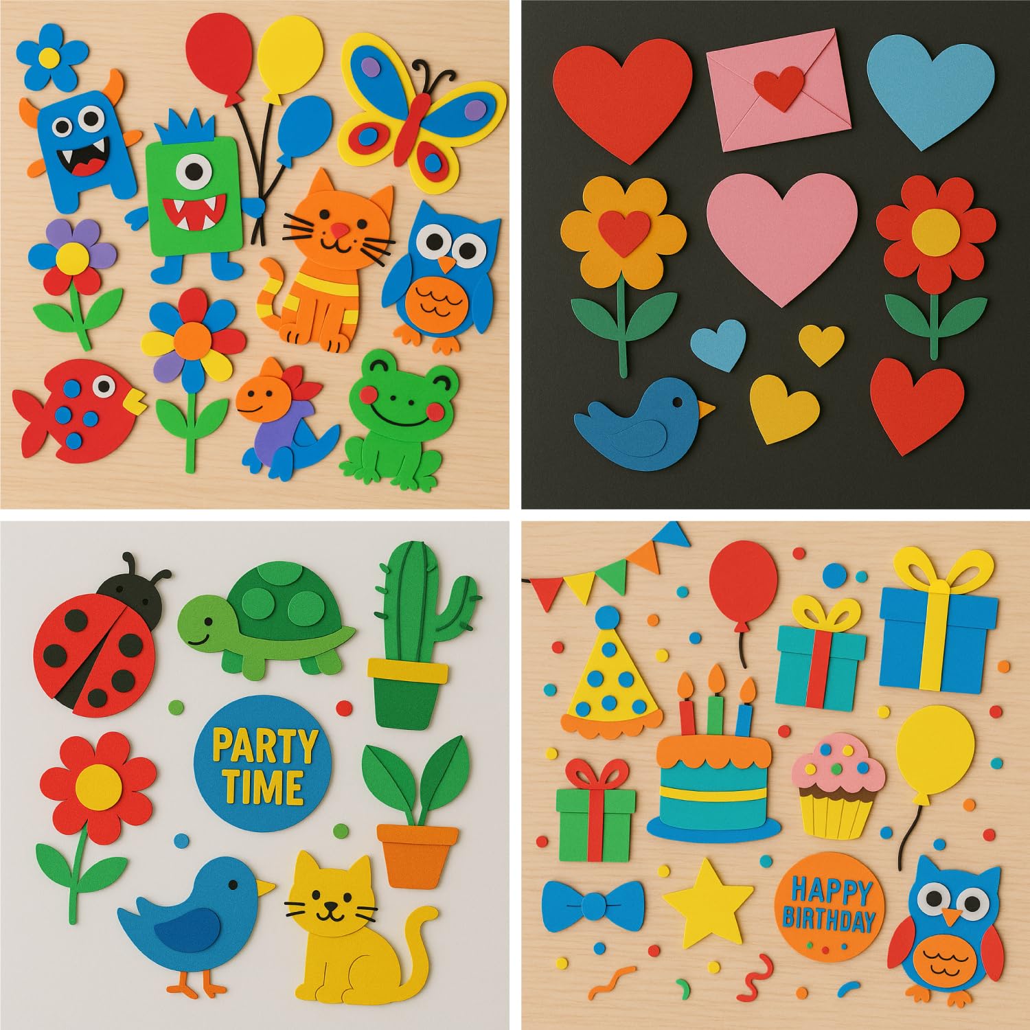 OFITURIA Pack 100 Hojas de Goma Eva, Tamaño 20x30cm, 10 Colores Básicos Surtidos Ideales para Proyectos Creativos, Manualidades, Uso Escolar o Profesional, Foamy EVA (Surtido Clásicos)