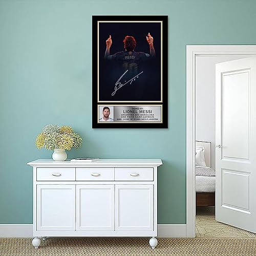Vista 4 de SUKORI Messi - Póster Messi firmado (8) para dormitorio, estética, 12 x 18 pulgadas, sin marco Unframe-style-2
