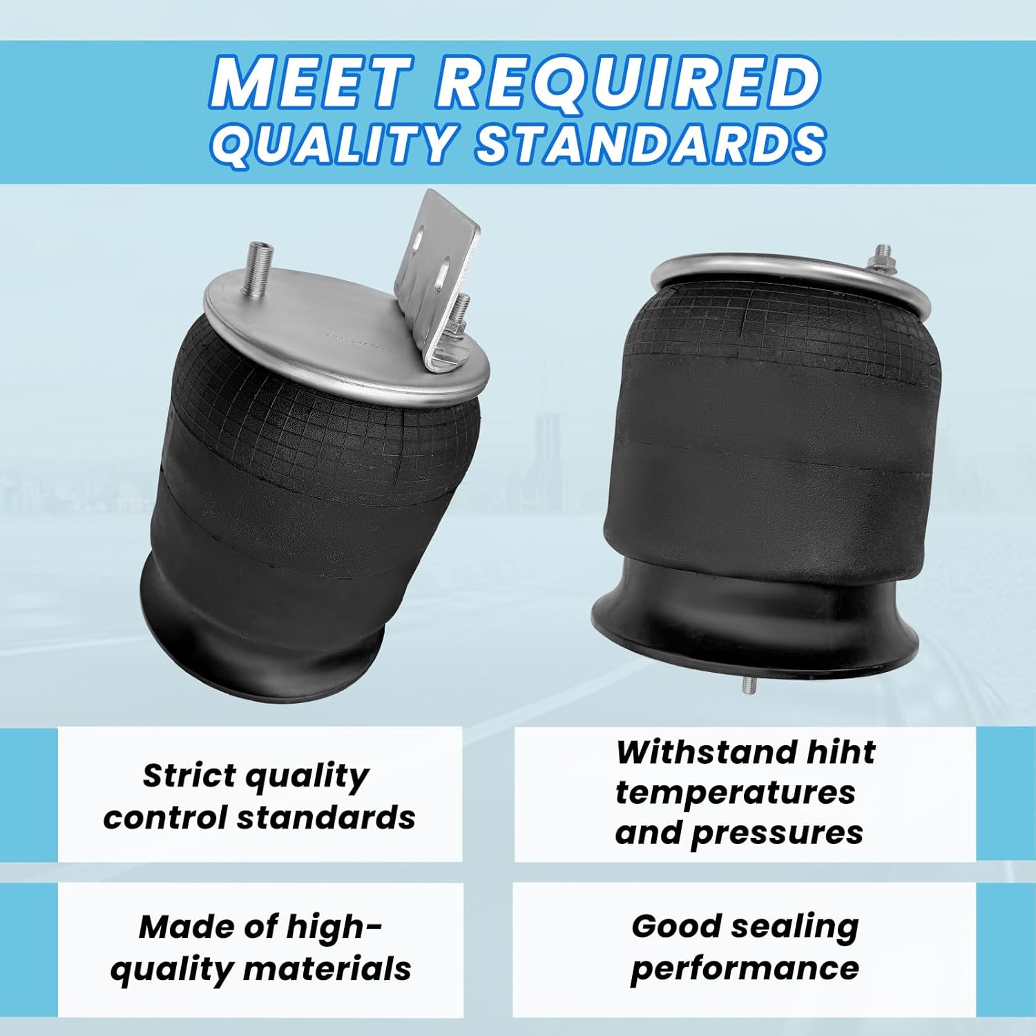 2Pcs Air Spring Bags for Freightliner Trucks OEM Replaces# W01-358-9780, 910S-16A382, 16-13810-000 Truck Air Ride Suspension Spring Bags (1V9780)