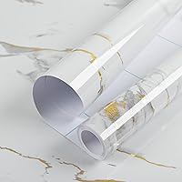 Vista 15 de Papel pintado de mármol adhesivo de la marca practicalWs de 15.7' x 236.2' Papel de contacto de mármol para gabinetes y cajones, autoadhesivo