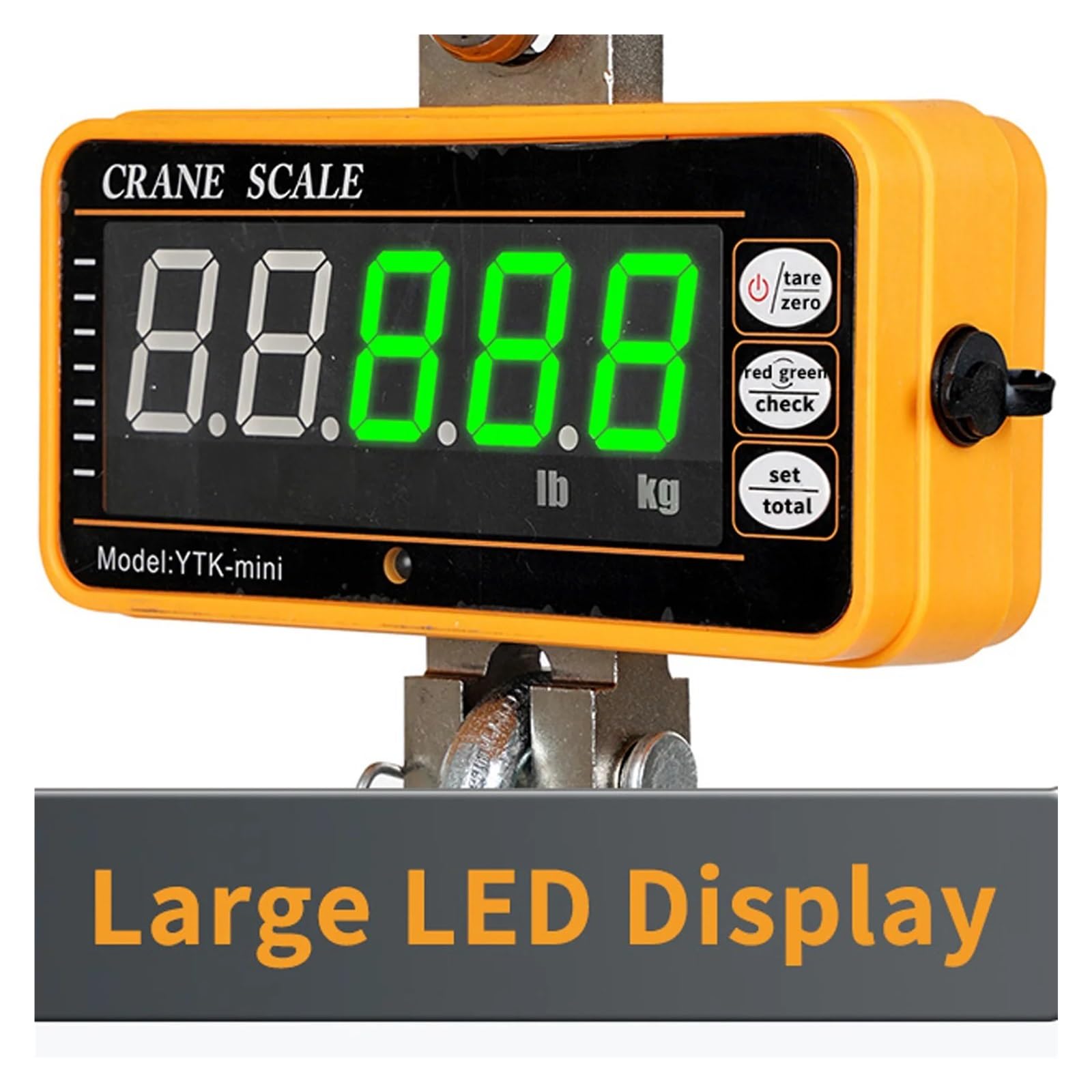 Escala colgante, Báscula colgante digital portátil de alta precisión con control remoto, báscula de grúa con pantalla LCD for pesca y agricultura Pantalla de alta definición(5T)