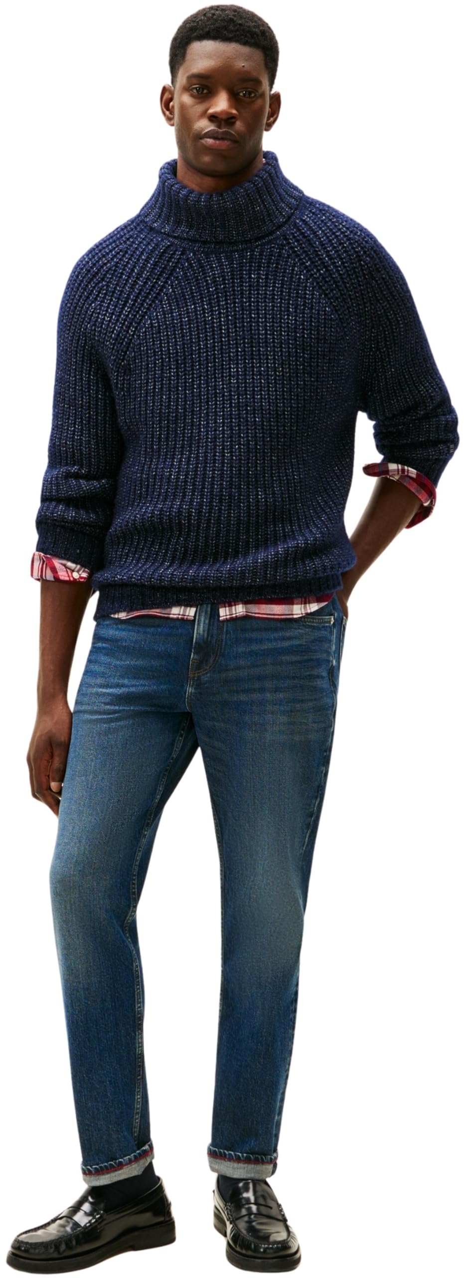 Tommy Hilfiger Herren Pullover Chunky Rib Roll Neck Strickpullover