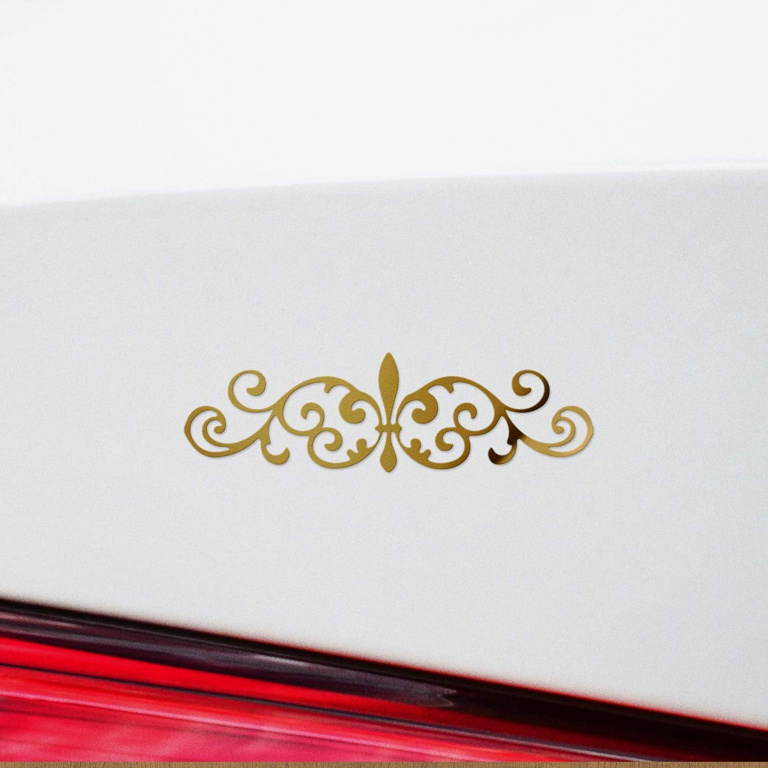 Transparent Decal Stickers of Lily Decor (Metallic Gold) Premium Waterproof Vinyl Decal Stickers for Laptop Phone Accessory Helmet Car Window Mug Tuber Cup Door Wall Decoration USCstic769335GOAA image 2