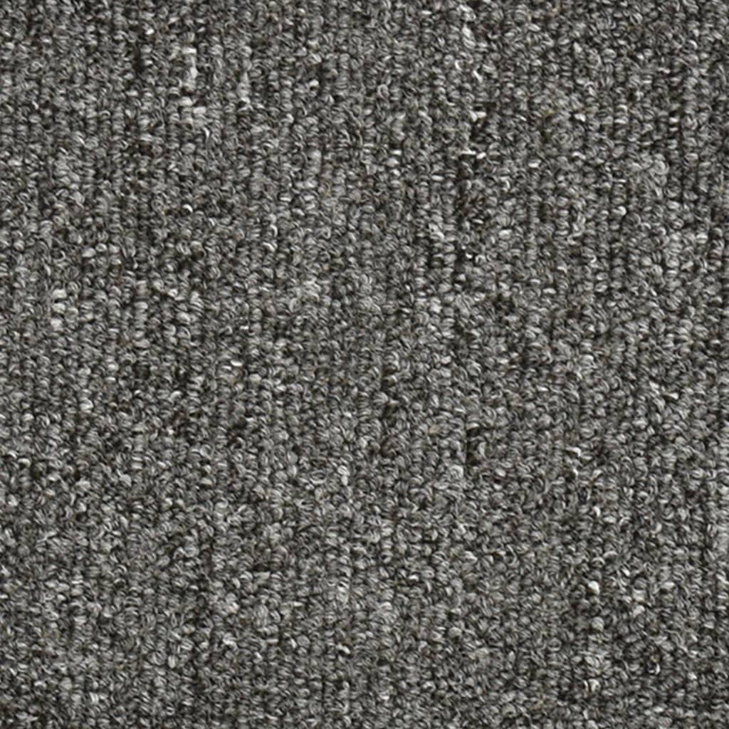 Lot de 15 tapis d'escalier semi-circulaires - Gris foncé - 56 x 17 x 3 cm - Antidérapant - Avec protection contre les marches et les rayures - Pour escaliers en bois, pierre, escaliers
