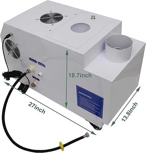 Miniatura 2 de TECHTONGDA Humidificador ultrasónico comercial 6.6 lbsh Fabricante de niebla fría portátil para sala grande invernadero almacén de hasta 200-500