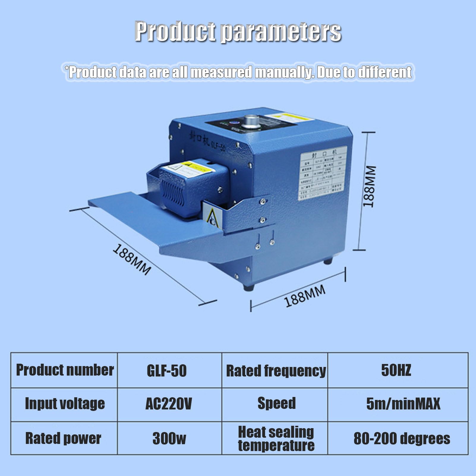 Máquina automática de sellado térmico de 300 W, sellador de banda continua para embalaje de alimentos, sellador industrial de bolsas de plástico de 5 m/min (220 V), fiable y eficiente