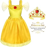 Vista 15 de Princess Dress Up Clothes for Little Girl Role Play Costume Gift Set Princess Dress Up Toys for Toddler Girls Rosa