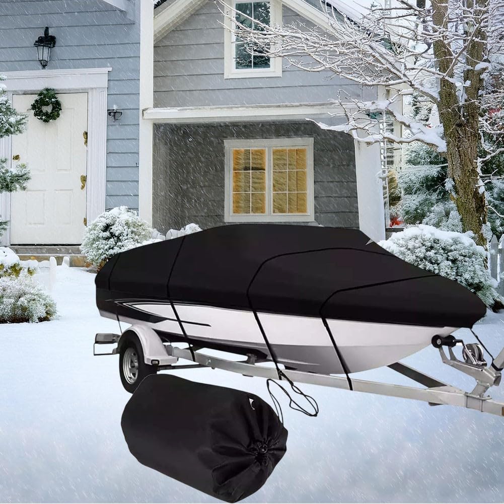 Funda impermeable para lancha de pesca V-Hull con hebillas ajustables que resiste el agua y viento