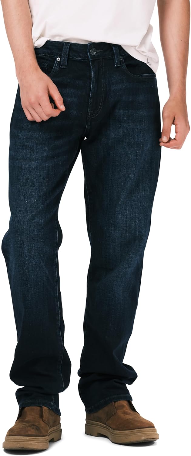Buffalo David Bitton Mens Relaxed Straight Leg Driven Jean with Stretch Fabric