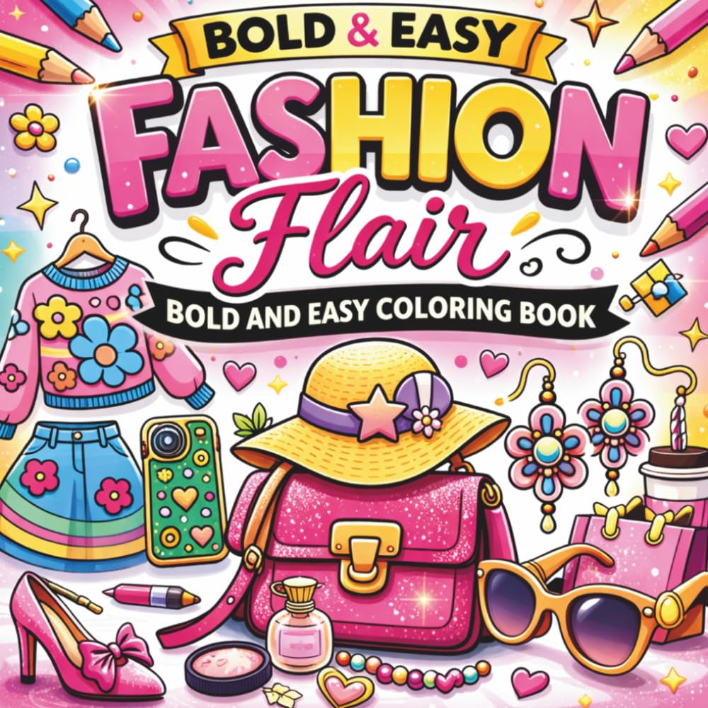 Fashion Flair: Bold & Easy Coloring Book