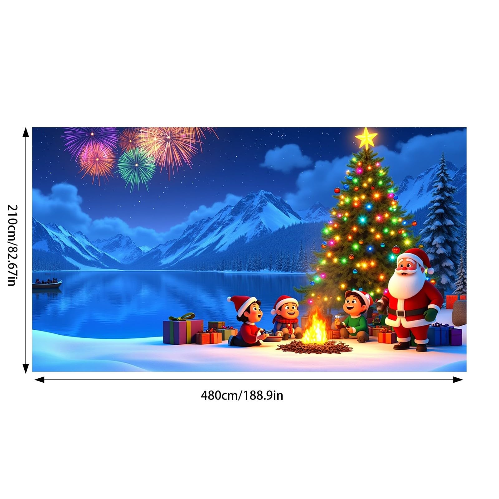 480 * 210cm Weihnachten Outdoor Garage Tür Banner Große Weihnachten Dekorative Tür Abdeckung Dekoration Urlaub Outdoor Garage Hause wand Dekoration E Weihnachtsdeko-1469