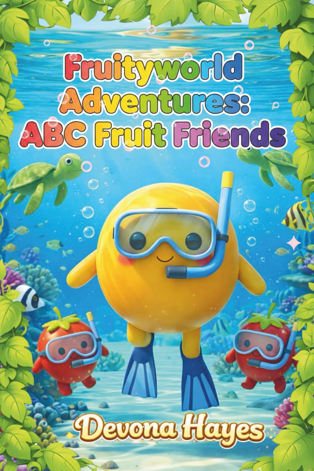 Fruityworld Adventures: ABC Fruit Friends: A colorful alphabet story that introduces fruits from A to Z with simple sentences and friendly characters (Let’s Play in Fruityworld!)