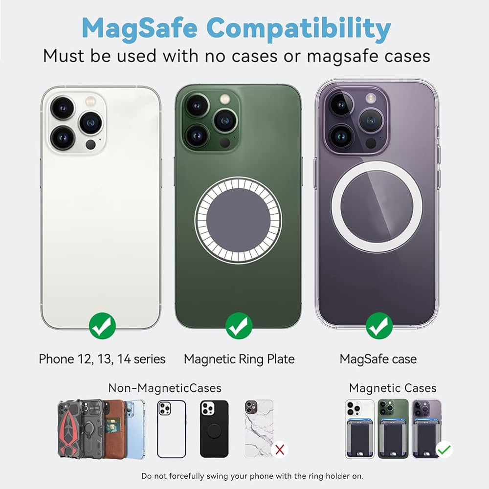 Portefeuille Magnétique MagSafe Pour IPhone 12 à 16 - Cuir PU Végan, 4 Cartes, Support Intégré, Noir