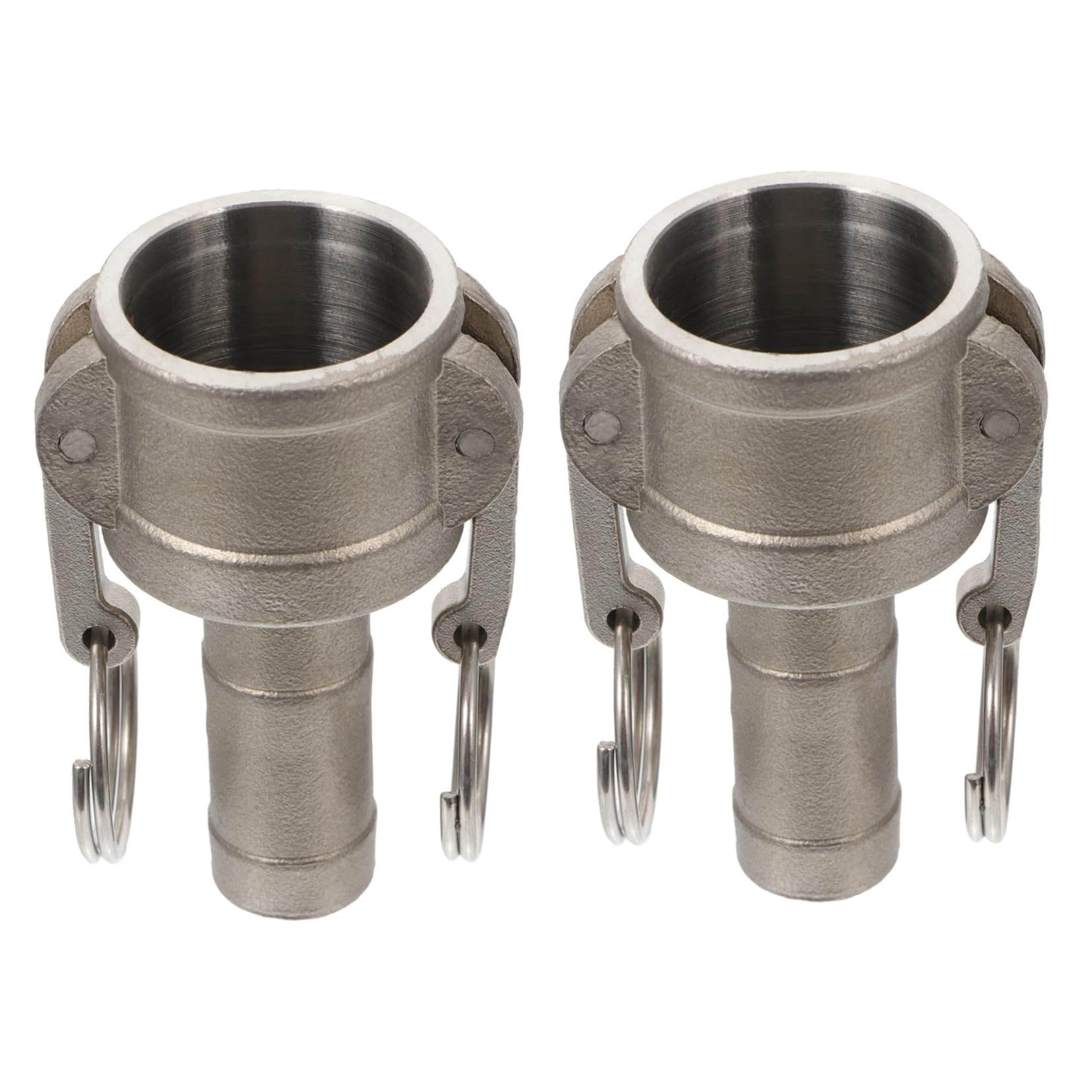 KICHOUSE 2 Pcs Connector Stainless Camlock Type f Cam Groove Hose Fitting Camlock Quick Coupling Quick Coupling Parts Hose Fitting Adapter Female Camlock Adapter Silver Stainless Steel