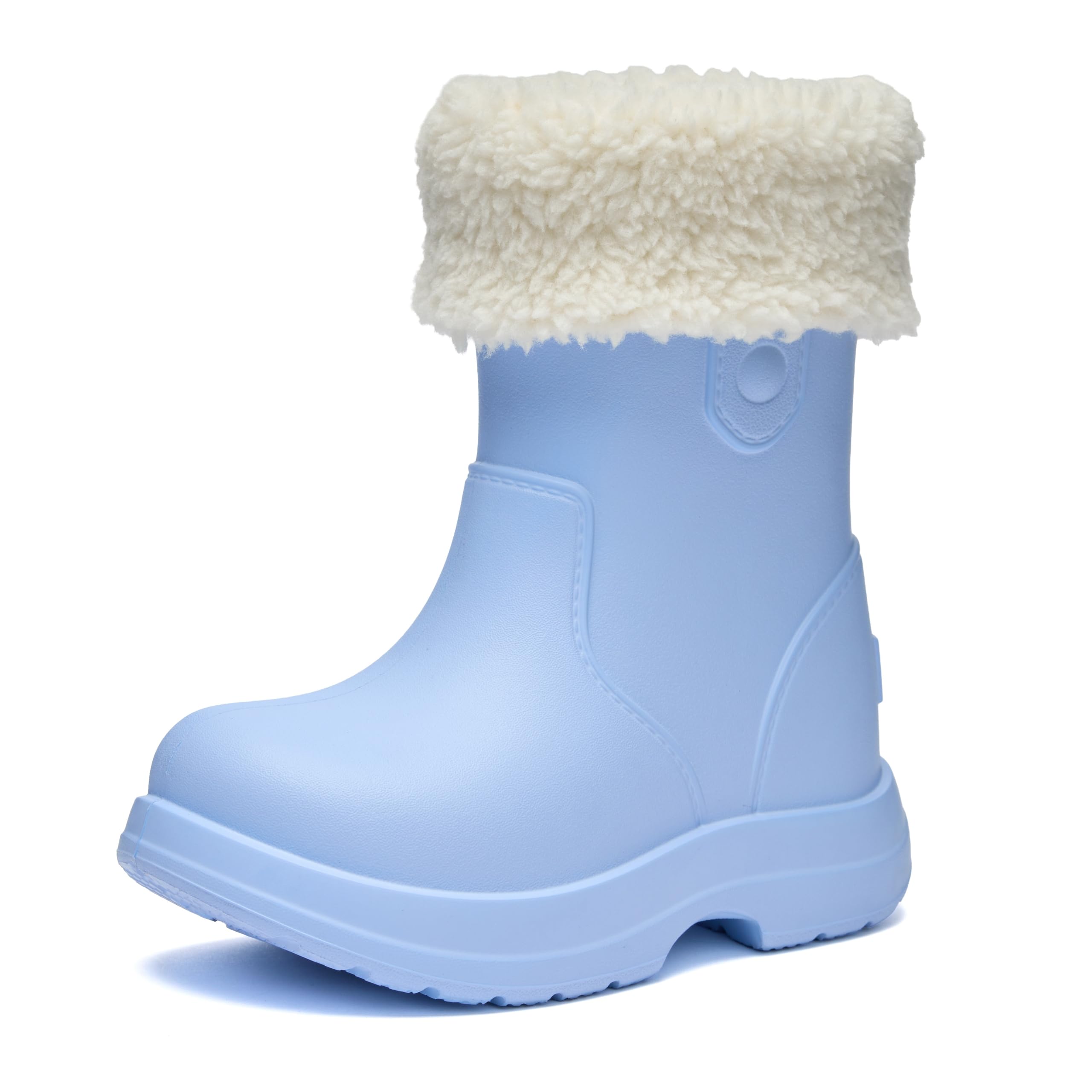 Ladeheid x Camminare Kinder Gummistiefel aus leichtem EVA warm gefüttert wasserdicht und sicher geführt durch rutschfeste Sohle ideal für kalte Tage und Schnee LA-CA-19