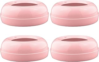 Replacement Baby Bottle Nipple Rings for Philips Avent Bottle, Compatible Screw Ring Collar for Avent Natural Plastic and Glass Bottles; Not for AntiColi Nipple, BPA-Free, Secure Latch, 4-Pack