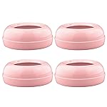 Maymom Replacement Baby Bottle Nipple Rings for Philips Avent Bottle, Compatible Screw Ring Collar for Avent Natural Plastic and Glass Bottles; Not for AntiColi Nipple, BPA-Free, Secure Latch, 4-Pack