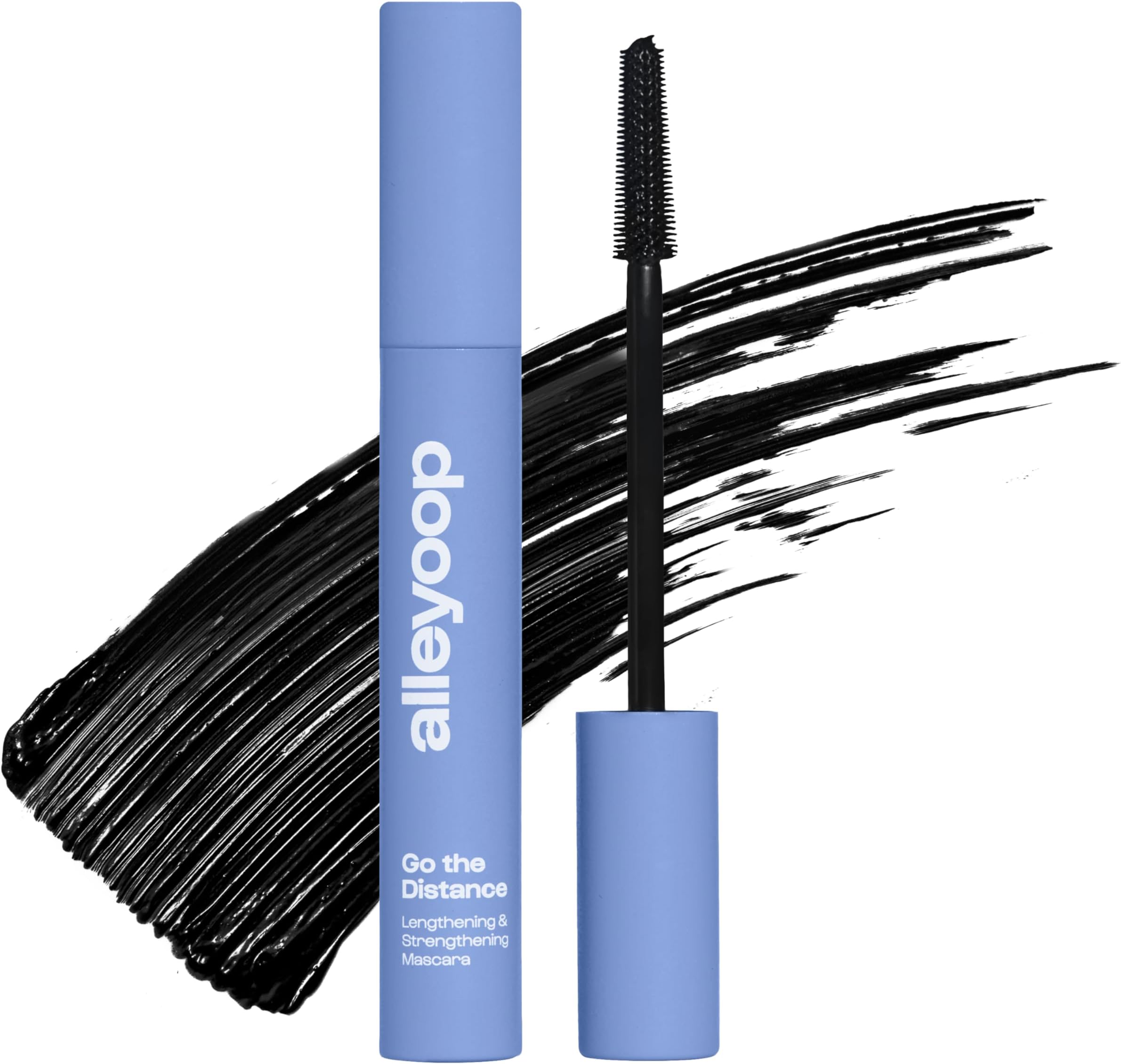 Alleyoop Tubing Mascara Black, Go the Distance - Long-Lasting & Smudge-Proof Mascara with Biotin Supports Lash Repair & Growth - Lengthens & Strengthens Lashes - Vegan & Cruelty-Free (Full, 8ml)