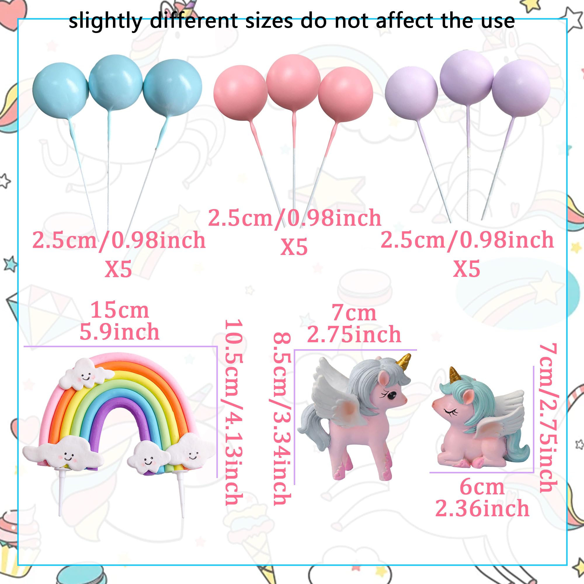 Décoration De Gâteau Licorne Joyeux Anniversaire | Cupcake Arc-en-ciel