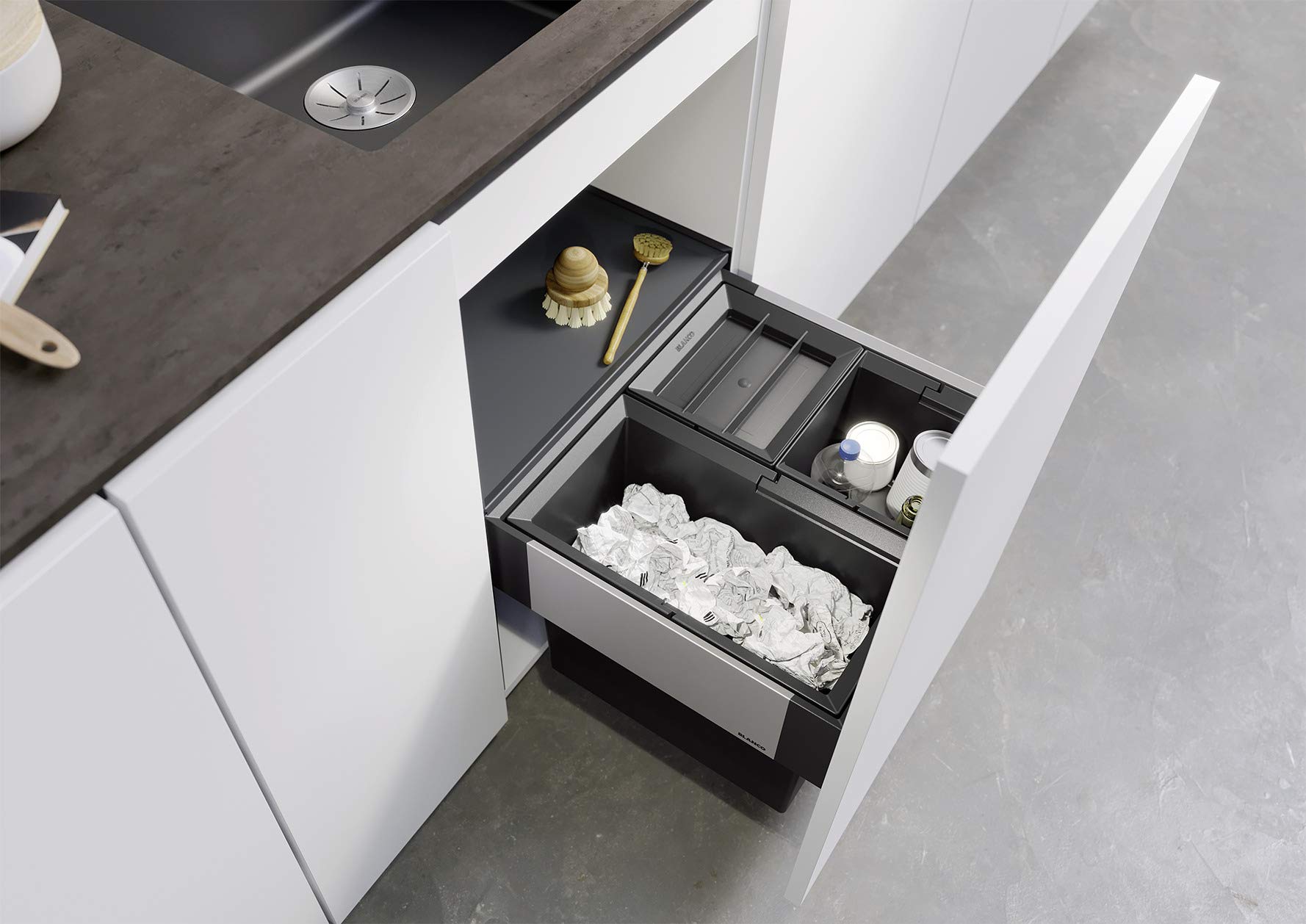 BLANCO SELECT II 60/3 Orga Sistema para la separación de desperdicios plástico, aluminio | Online-Shop